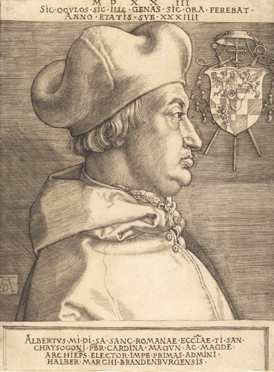 Cardinale Albrecht di Brandeburgo Grande Cardinale, 1523 da Albrecht Dürer