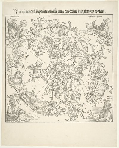 Mappa celeste del cielo settentrionale (Imagines coeli septentrionalis) da Albrecht Dürer