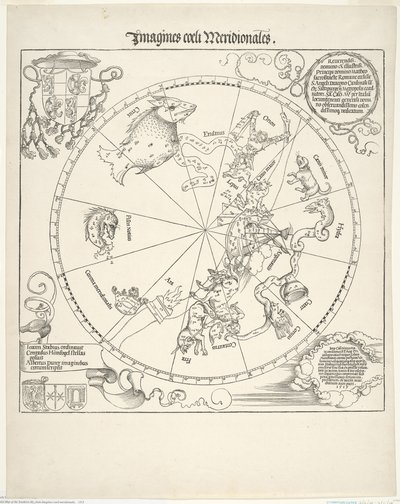Mappa celeste del cielo meridionale (Imagines coeli meridionalis) da Albrecht Dürer