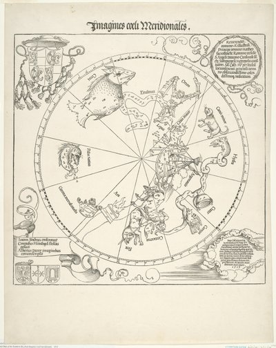 Mappa celeste del cielo meridionale (Imagines coeli meridionalis) da Albrecht Dürer