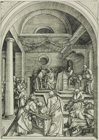 Cristo tra i dottori, da La vita della Vergine da Albrecht Dürer