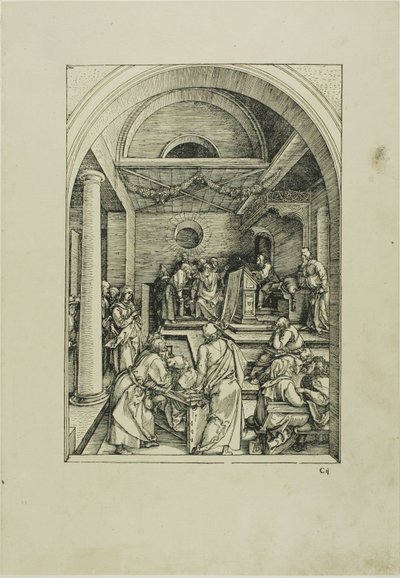 Cristo tra i Dottori, da La Vita della Vergine da Albrecht Dürer