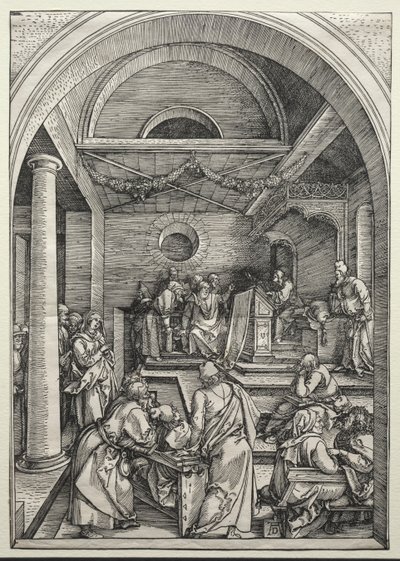 Cristo che disputa con i dottori, c. 1503-1504 da Albrecht Dürer