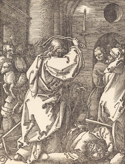 Cristo scaccia i mercanti dal tempio, probabilmente c. 1509-1510 da Albrecht Dürer