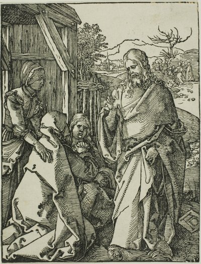 Cristo che si congeda da sua madre, dalla Piccola Passione in xilografia da Albrecht Dürer