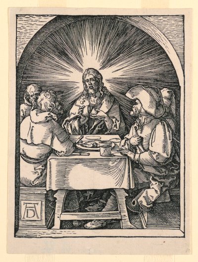 Cristo a Emmaus, dalla Serie della Piccola Passione da Albrecht Dürer
