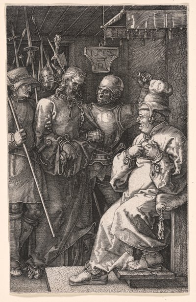 Cristo di fronte a Caifa, da La Passione incisa da Albrecht Dürer