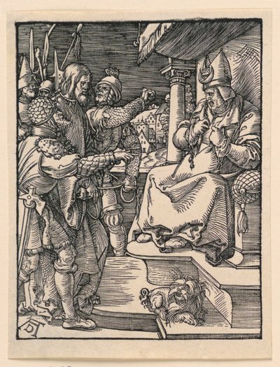 Cristo davanti a Caifa, dalla serie La Piccola Passione da Albrecht Dürer