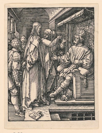 Cristo davanti a Erode, dalla serie La Piccola Passione da Albrecht Dürer