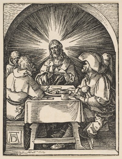 Cristo a Emmaus, dalla Piccola Passione, ca. 1510 da Albrecht Dürer