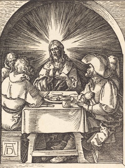 Cristo a Emmaus da Albrecht Dürer