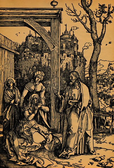 Christi Abschied von seiner Mutter, Cristo che prende congedo da sua madre, 1504-1505 da Albrecht Dürer