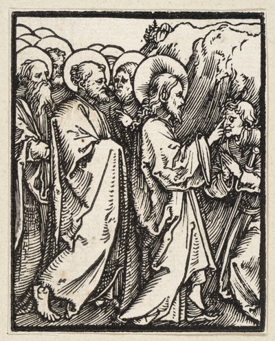 Cristo guarisce un cieco (da: Postilla, 43 xilografie) da Albrecht Dürer