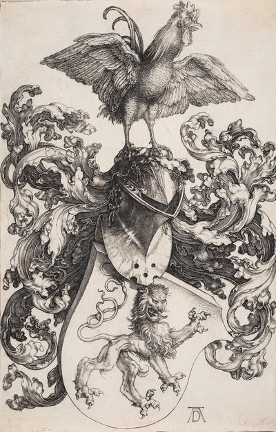 Stemma con un leone e un gallo da Albrecht Dürer