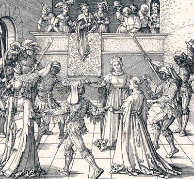 Danza alla luce delle torce, Augusta, 1516 1906 da Albrecht Dürer