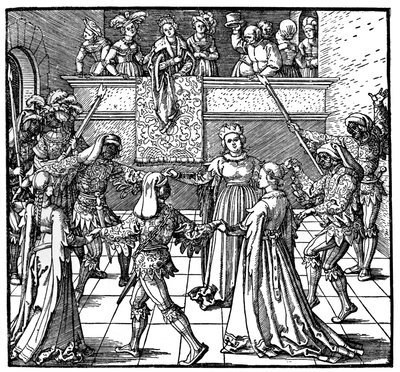 Danza alla luce delle torce, Augusta, 1516 (1936) da Albrecht Dürer