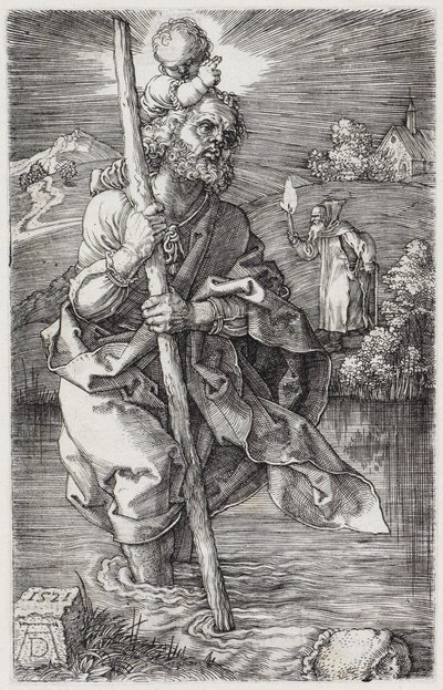 San Cristoforo, con lo sguardo rivolto a destra da Albrecht Dürer