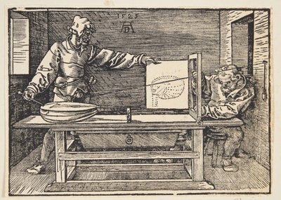 Disegnatore che disegna un liuto da Albrecht Dürer