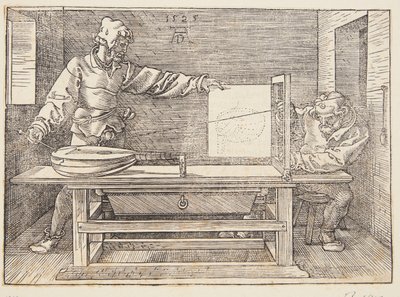 Disegnatore che disegna un liuto da Albrecht Dürer