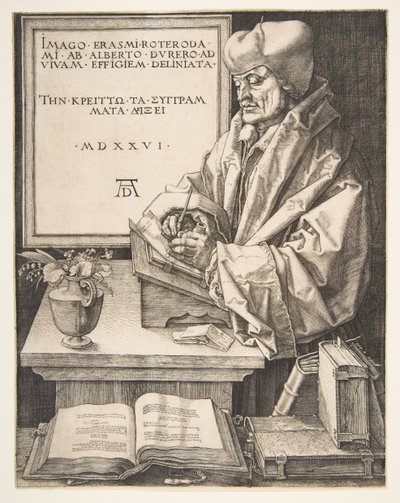 Erasmo da Rotterdam, 1526 da Albrecht Dürer