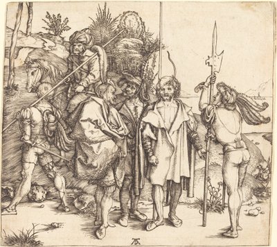 Cinque soldati e un turco a cavallo da Albrecht Dürer
