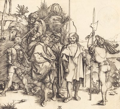 Cinque soldati e un turco a cavallo, 1495-1496 da Albrecht Dürer