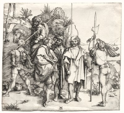 Cinque soldati e un turco a cavallo, probabilmente 1496 da Albrecht Dürer