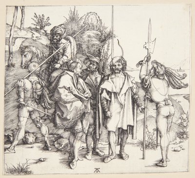 Cinque lanzichenecchi e un orientale a cavallo da Albrecht Dürer