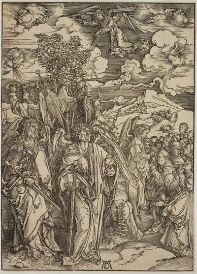 Quattro angeli che trattengono i venti da Albrecht Dürer