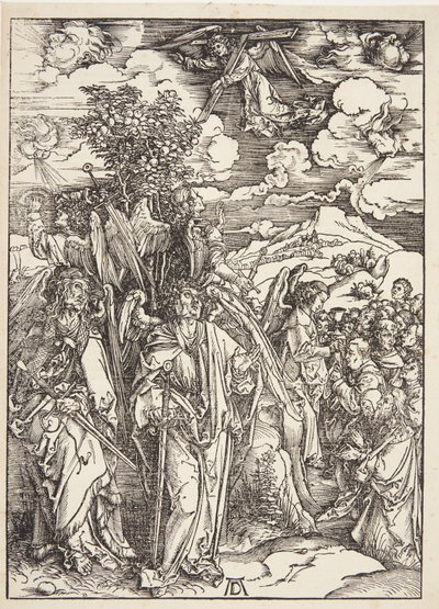 Quattro angeli che trattengono i venti da Albrecht Dürer