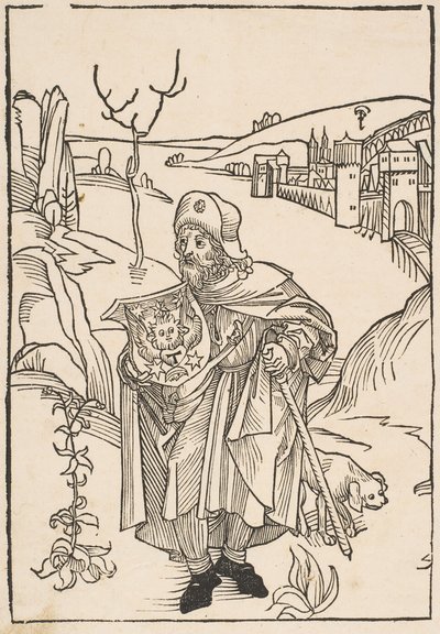 Gerson come Pellegrino, frontespizio di Gersonis Opera da Albrecht Dürer