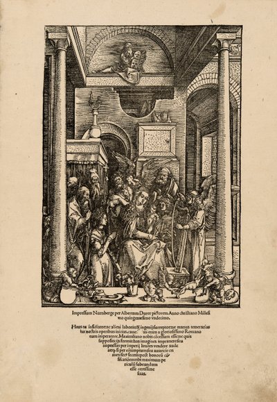 Glorificazione della Vergine, da La vita della Vergine da Albrecht Dürer