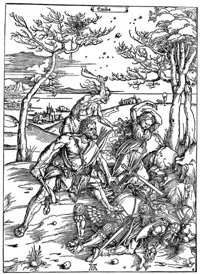 Ercole uccide i Molionidi, c1496-1498, 1936 da Albrecht Dürer