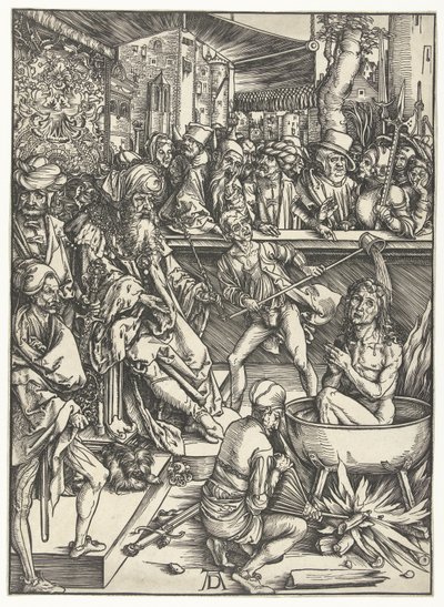 Il martirio di San Giovanni Evangelista da Albrecht Dürer