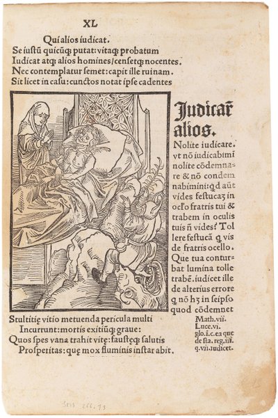 Illustrazione per il libro La nave dei folli di Sebastian Brant da Albrecht Dürer