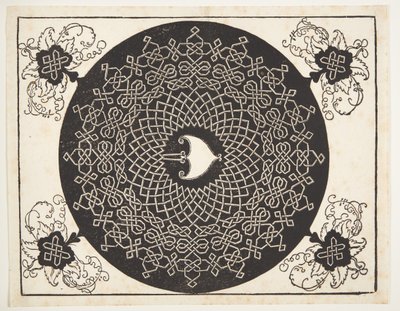 Motivo a corda intrecciata con centro a forma di cuore da Albrecht Dürer