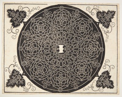 Motivo a corda intrecciata con scudo smerlato da Albrecht Dürer