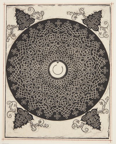 Motivo a cordone intrecciato con medaglione bianco da Albrecht Dürer