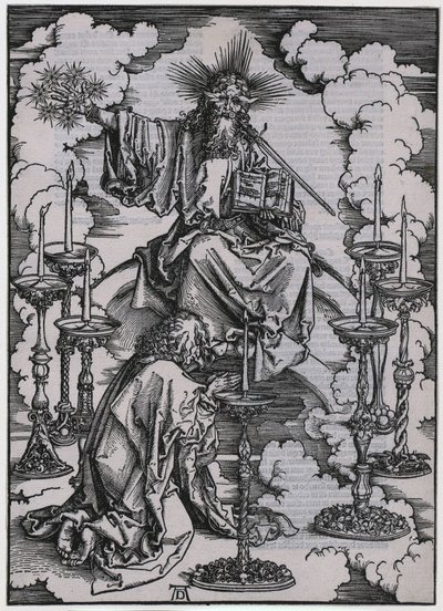 Giovanni scorge i sette candelabri, Figura I, foglio 3 della serie "L