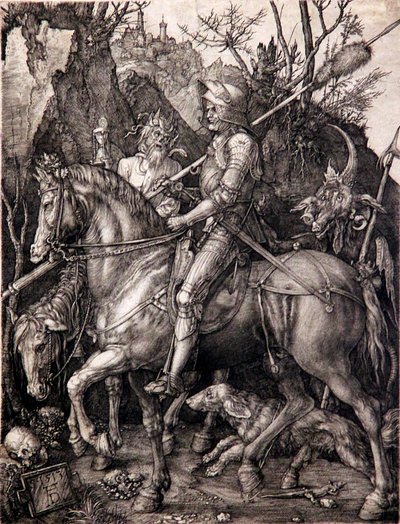 Il cavaliere, la morte e il diavolo da Albrecht Dürer