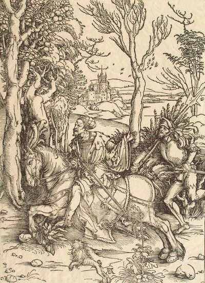 Cavaliere e Lanzichenecco, c. 1497 da Albrecht Dürer