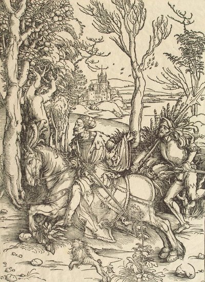 Cavaliere e lanzichenecco, c. 1497 da Albrecht Dürer