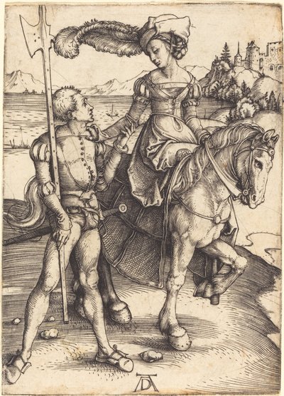 Dama a Cavallo e il Lanzichenecco da Albrecht Dürer