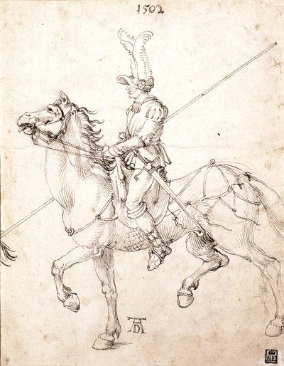 Lanciere a cavallo, 1502 da Albrecht Dürer