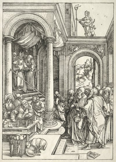 Vita della Vergine: Presentazione della Giovane Vergine al Tempio, 1504-1505 da Albrecht Dürer