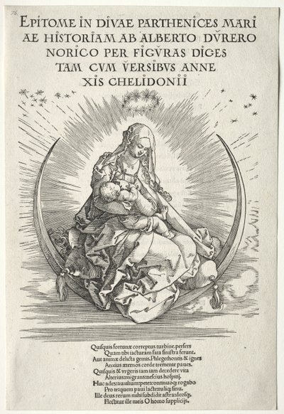 Vita della Vergine: Pagina del titolo da Albrecht Dürer
