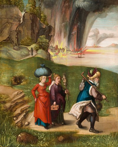Lot e le sue figlie [retro] da Albrecht Dürer