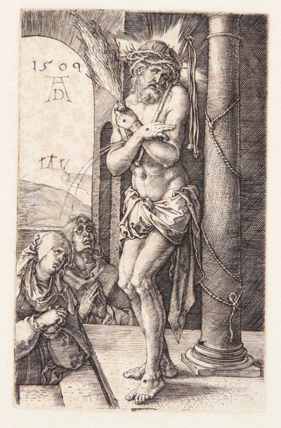 Uomo dei dolori presso la colonna da Albrecht Dürer
