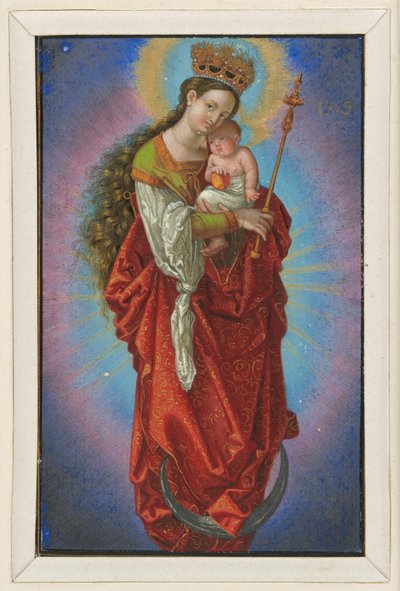 Maria sulla falce di luna con scettro e corona di stelle da Albrecht Dürer