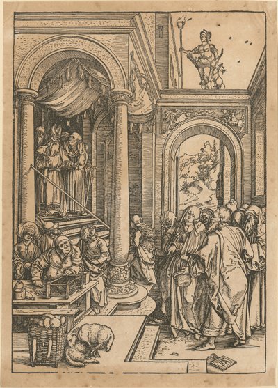 La presentazione di Maria al Tempio, foglio 6 della serie "La vita di Maria" da Albrecht Dürer